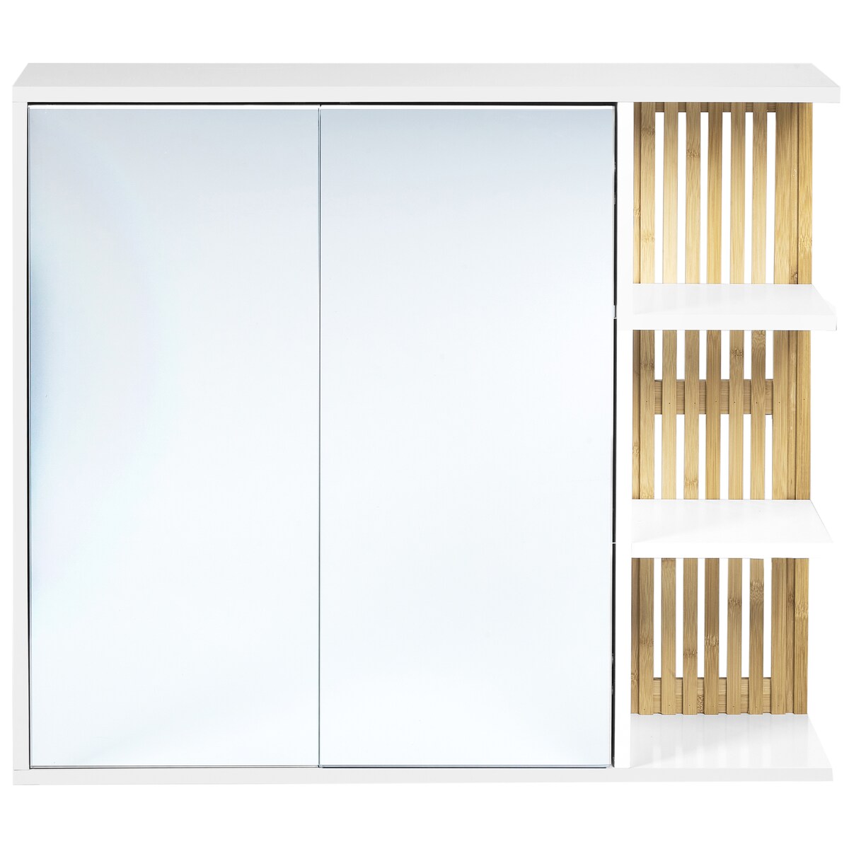 Szafka łazienkowa wisząca z lustrem NUBES 80 cm 70 cm Biały