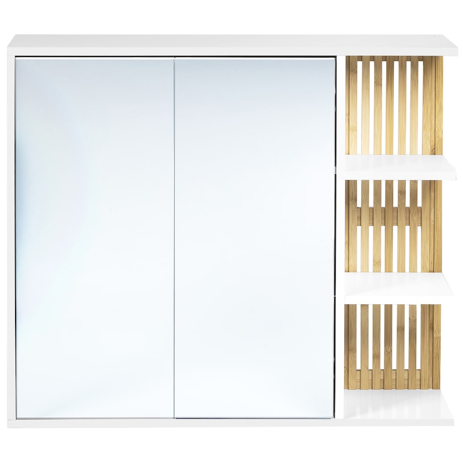 Szafka łazienkowa wisząca z lustrem NUBES 80 cm 70 cm Biały
