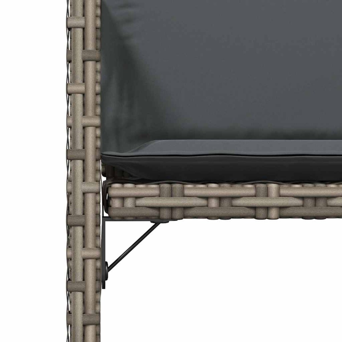 vidaXL Krzesła ogrodowe z poduszkami, 4 szt., szare, polirattan