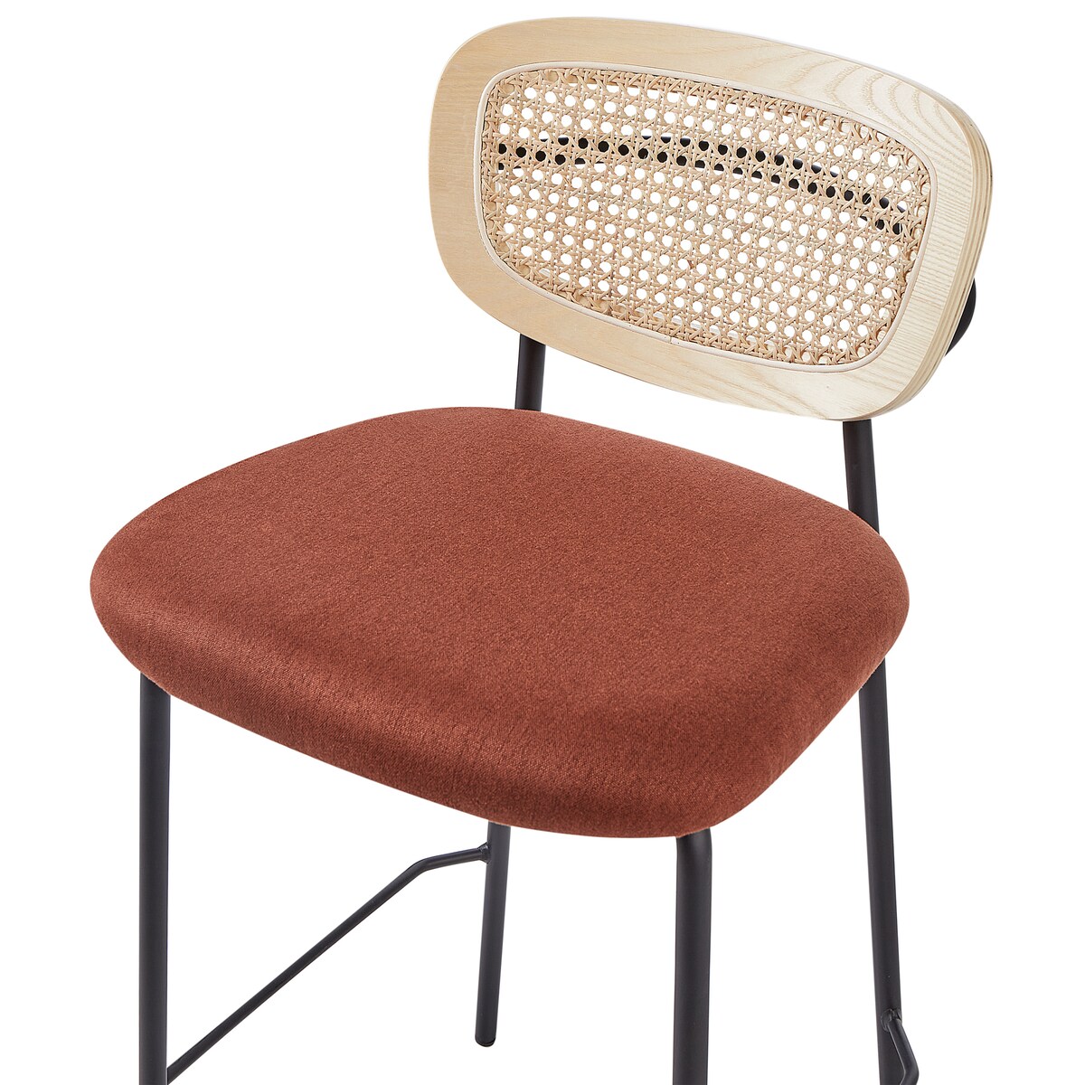 Zestaw 2 krzeseł barowych MAYETTA Rattan Pomarańczowy