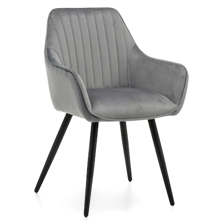 Krzesło tapicerowane pikowane welurowe do salonu jadalni nowoczesne PASSO jasnoszare