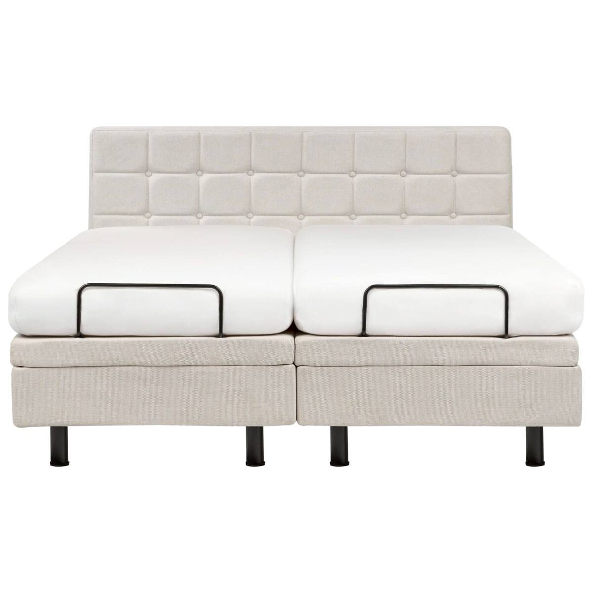 Łóżko regulowane DUKE 160 x 200 cm Jasnobeżowy