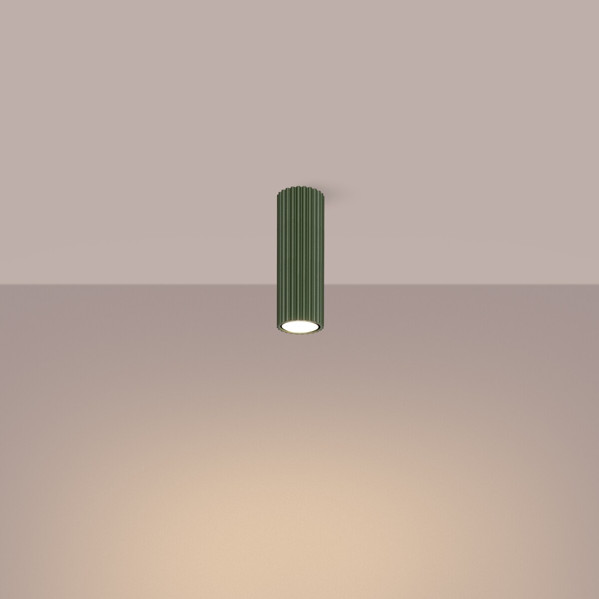 Plafon KARBON 20 zielony oliwkowy