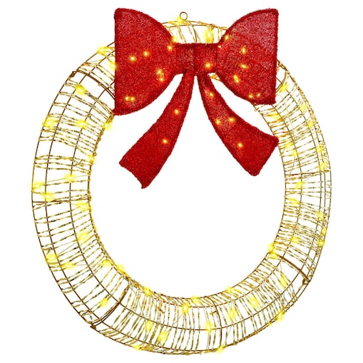 vidaXL Wianek z 80 diodami LED Ciepła biel 90 cm PET