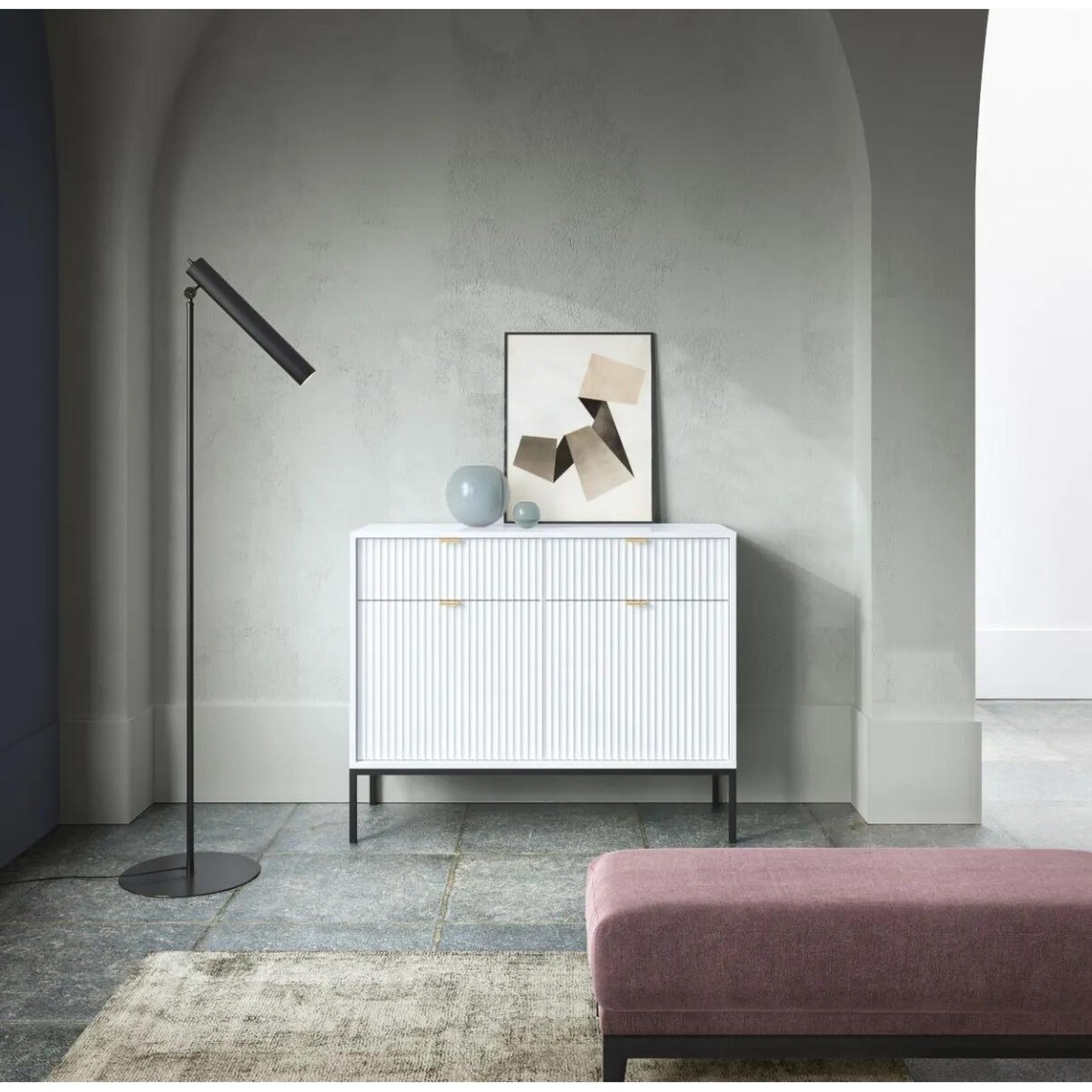 Komoda MILONA 2D2S 104 cm biała mat