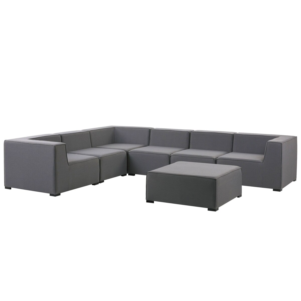 Zestaw ogrodowy 7-osobowy prawostronny szary AREZZO