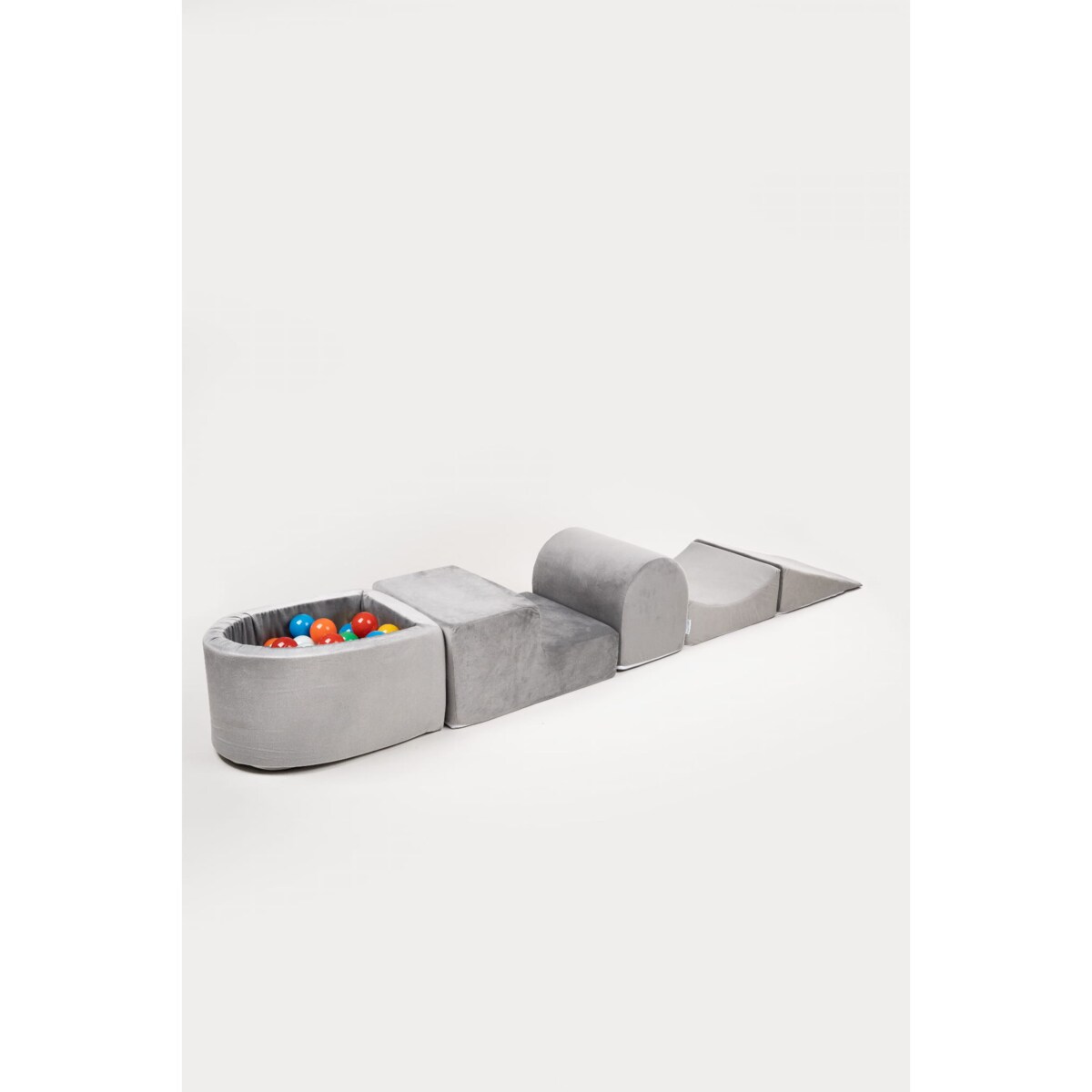 Piankowy plac zabaw + mały basen - szary + 80 piłek KOLOROWE