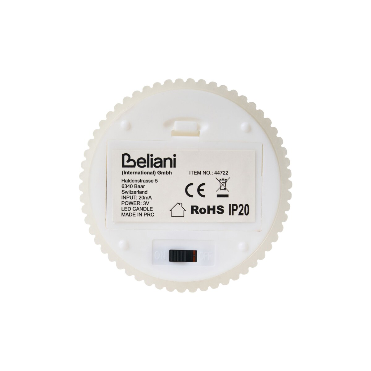 Zestaw 6 świec LED NOISETTE 10/16 cm Złamana biel