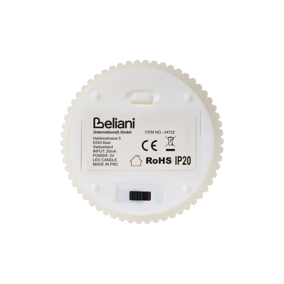 Zestaw 6 świec LED NOISETTE 10/16 cm Złamana biel