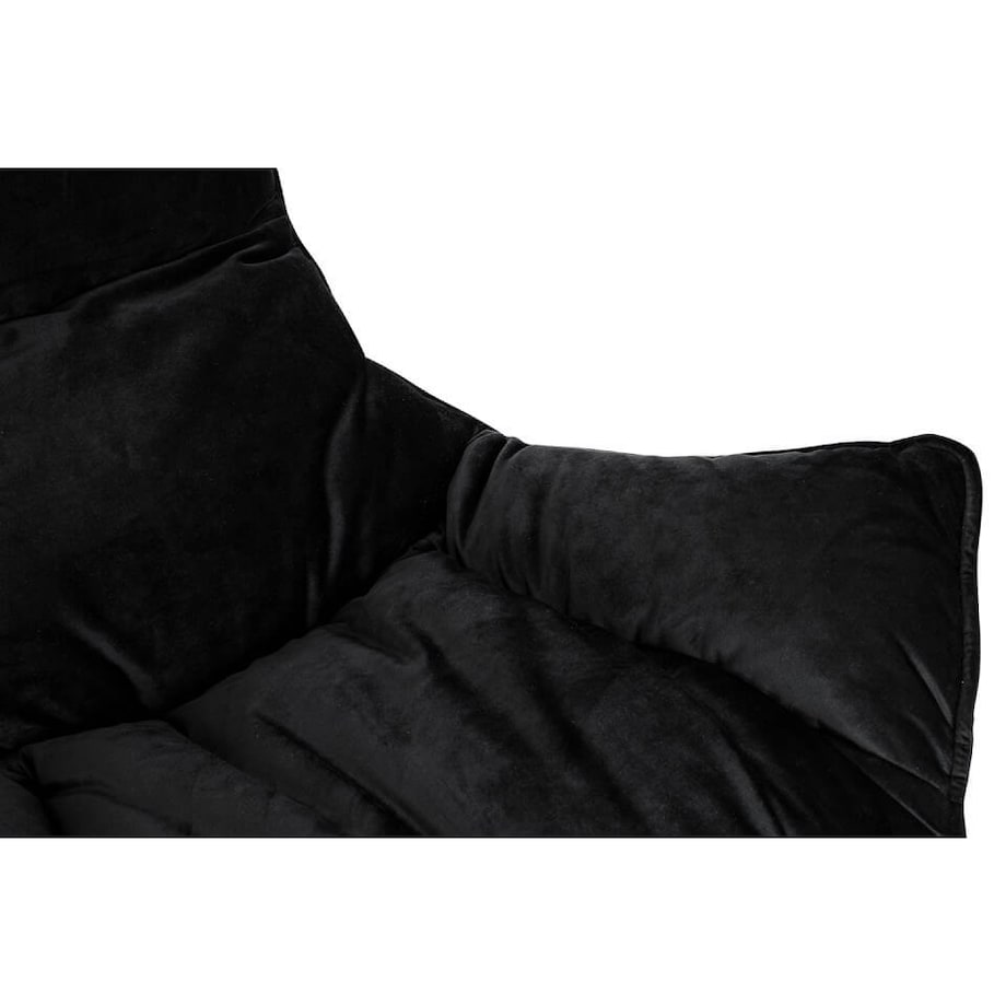 Przytulny fotel do salonu Otilia stand velvet MSE01000302 King Home poduszka czarny
