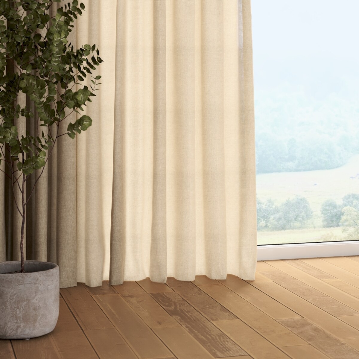 Zasłona na taśmie marszczącej 1 szt. 130x260 beżowy