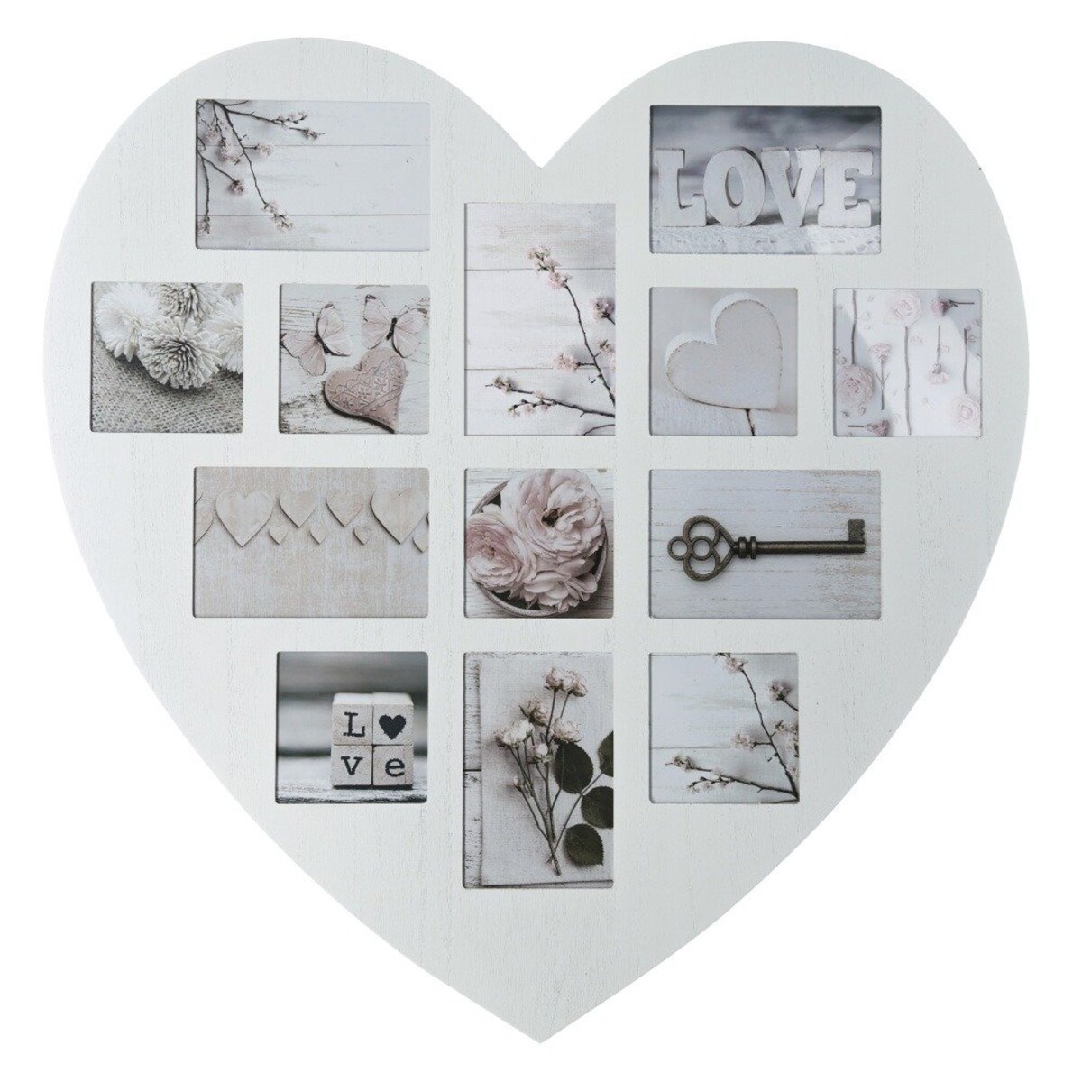 Ramka na zdjęcia drewniana SERCE, ramki do zdjęć, multirama