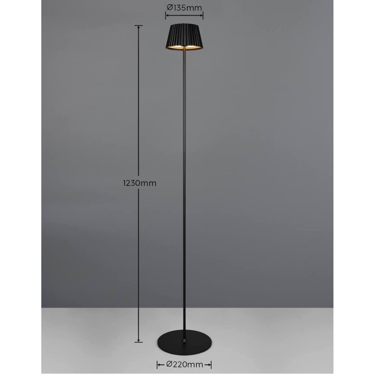 Podłogowa lampa ogrodowa Suarez R47706132 RL Light LED 2W 3000K IP44 czarna