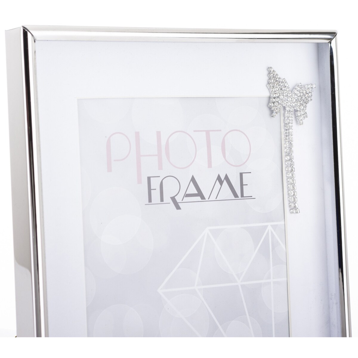 Ramka srebrna na zdjęcie 23x18x2,5-12 cm FREM i motyl