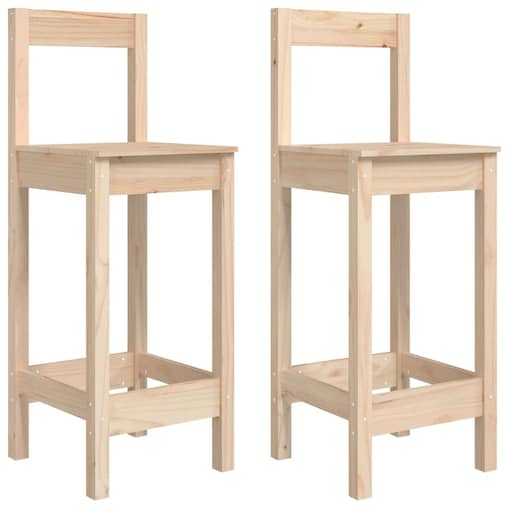vidaXL Stołki barowe, 2 szt., 40x41,5x112 cm, lite drewno sosnowe