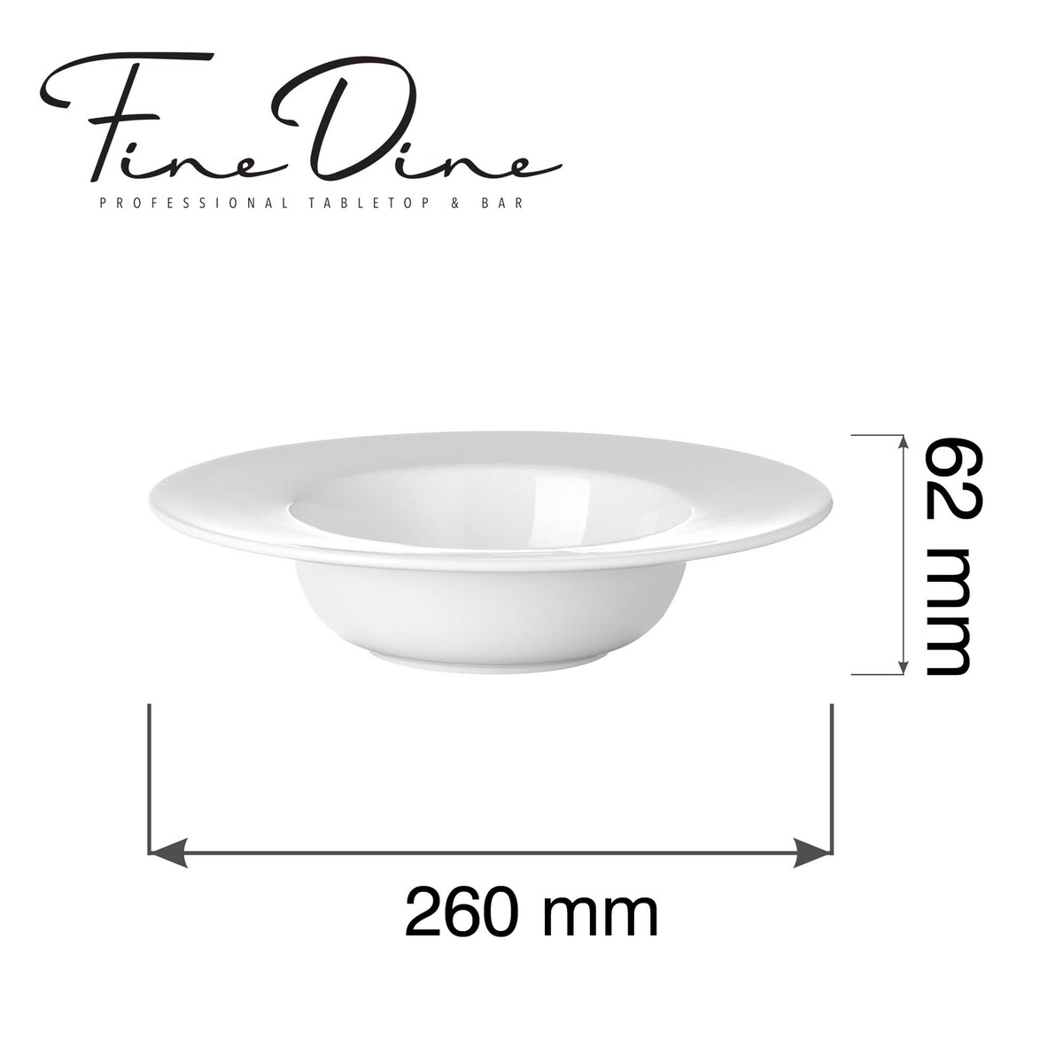 Talerz do pasty Pure Bianco, 260mm
