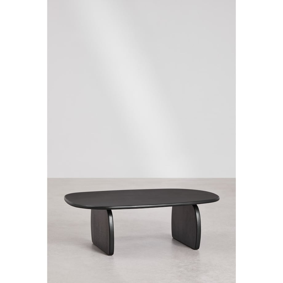 Stolik kawowy owalny 110x70 cm z drewna mango Agathe