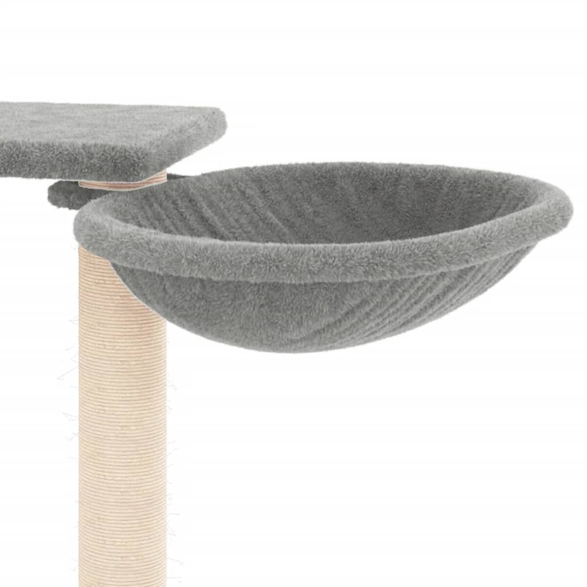 vidaXL Drapak dla kota ze słupkami, jasnoszary, 82 cm