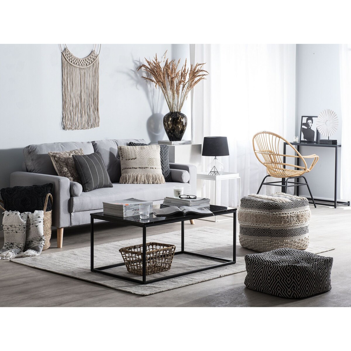 Sofa 2-osobowa jasnoszara KALMAR