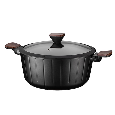 GARNEK TRADYCYJNY 6,5 L 28cm DUŻY czarny do gotowania zupy obiad kuchenny