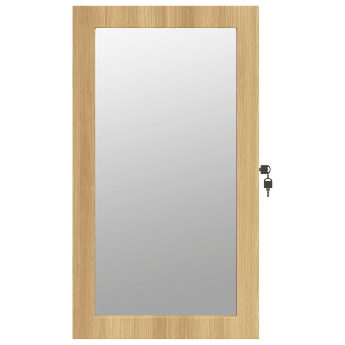 vidaXL Szafka ścienna na biżuterię, z lustrem i oświetleniem LED