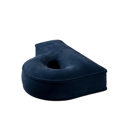 Poduszka literka P, granat, 35x40cm, Posh Velvet