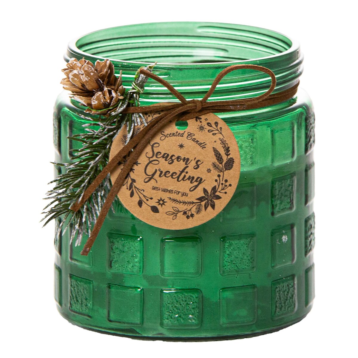 Świeczka Zapachowa Świeca Świąteczna Zapach Drzewny Dekoracja Zielona