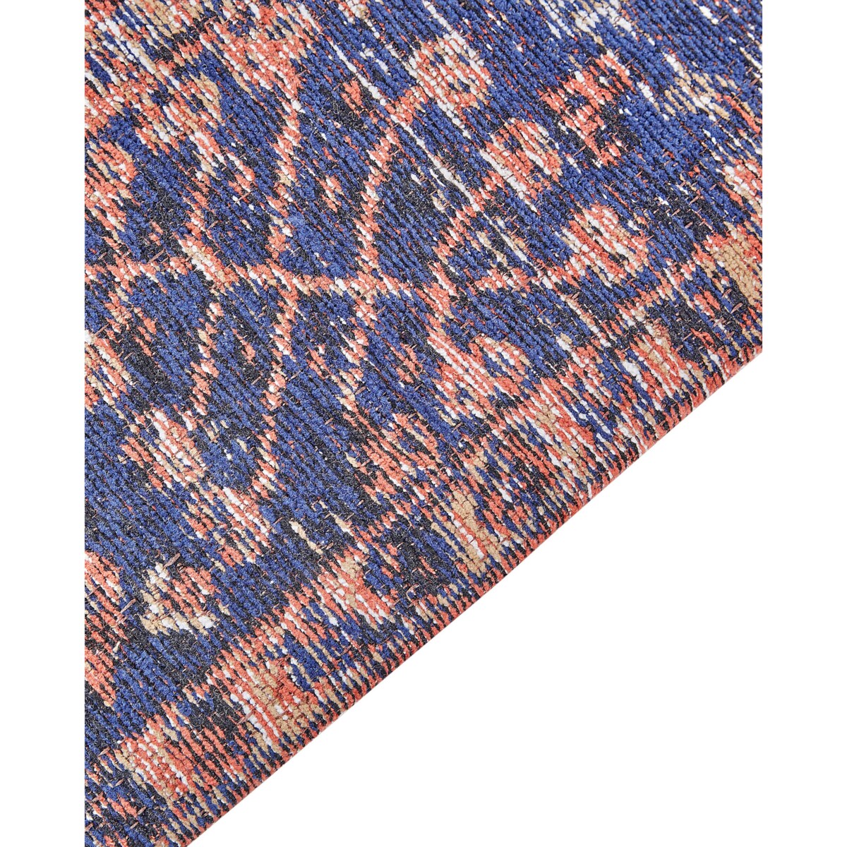 Dywan bawełniany 80 x 300 cm czerwono-niebieski KURIN