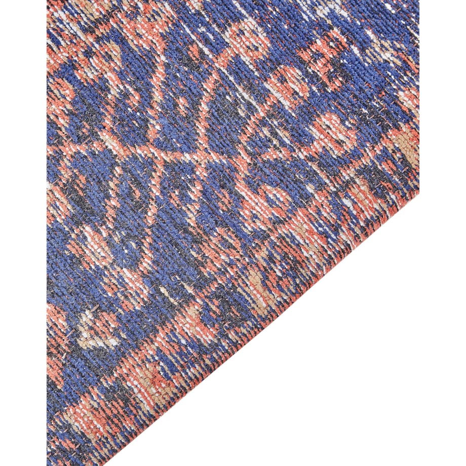 Dywan bawełniany 80 x 300 cm czerwono-niebieski KURIN