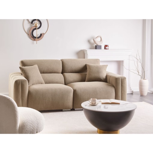 Sofa 3-osobowa jasnobrązowa FAUSKAN