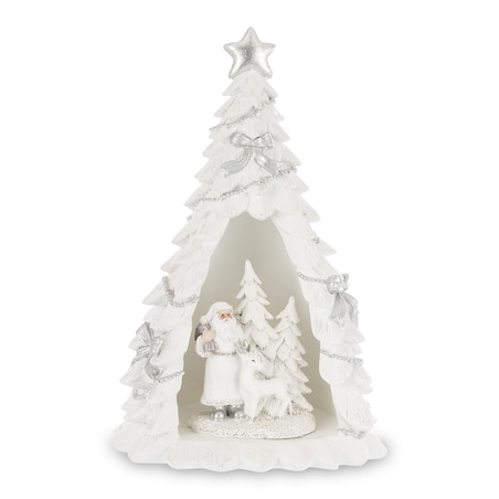 Dekoracja - choinka LED z Mikołajem wewnątrz 25x16x14 xm