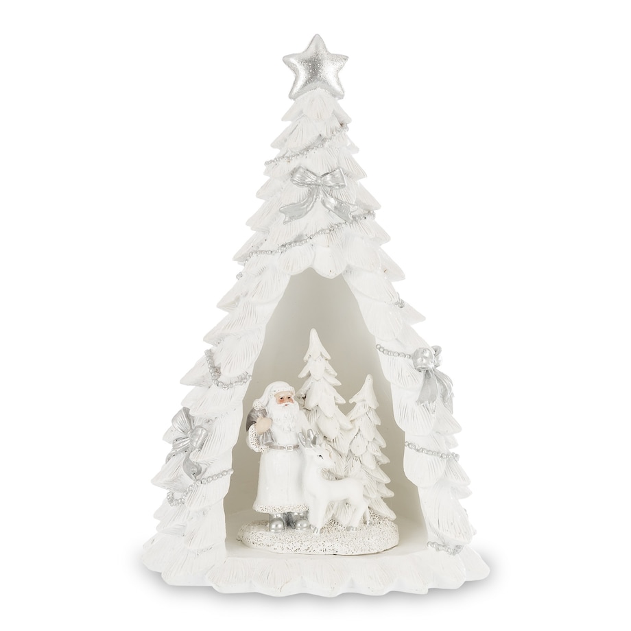 Dekoracja - choinka LED z Mikołajem wewnątrz 25x16x14 xm