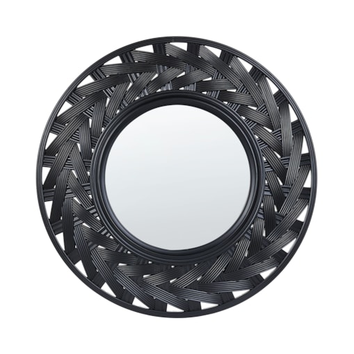 Okrągłe lustro ścienne ø 60 cm czarne TIERGA