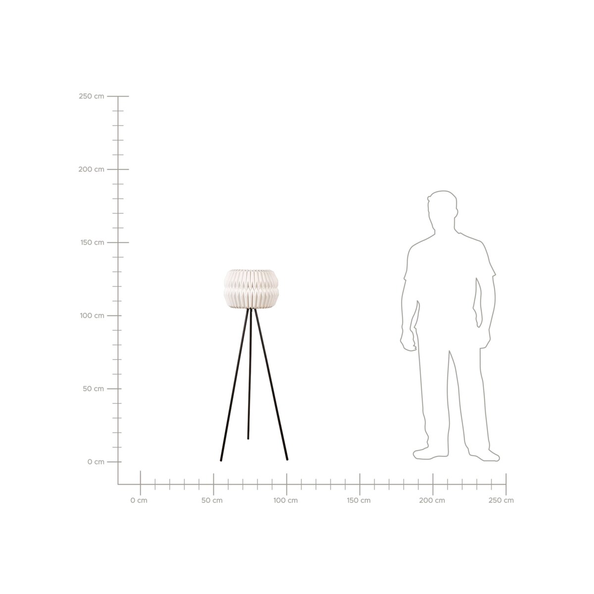 Lampa podłogowa biała HUNTER