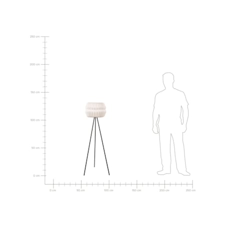 Lampa podłogowa biała HUNTER