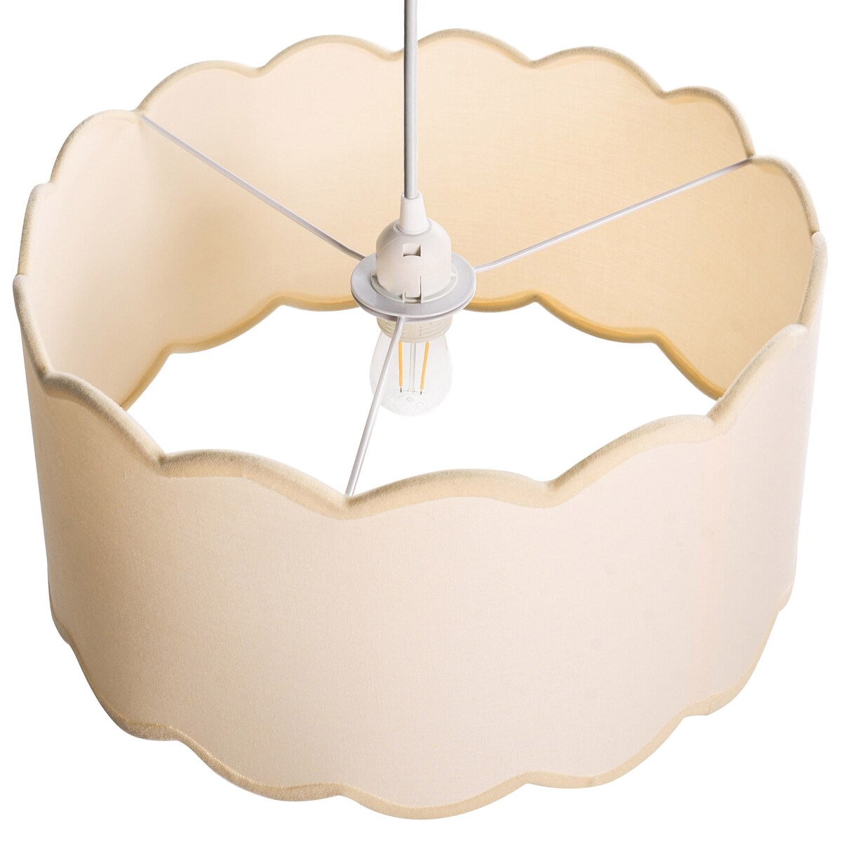 Lampa wisząca GAIREZI Metal Biały/ beżowy