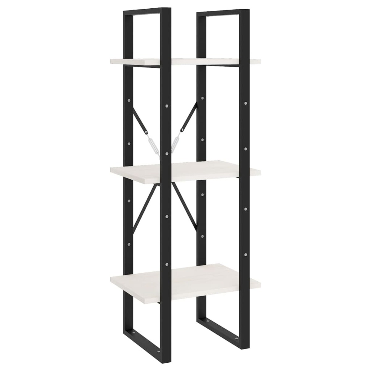 vidaXL Regał na książki, 3 półki, biały, 40x30x105 cm, drewno sosnowe