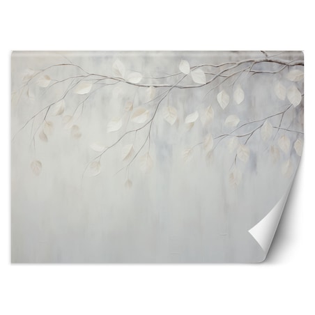 Fototapeta, Beżowe liście rośliny gałązki natura boho 400x280