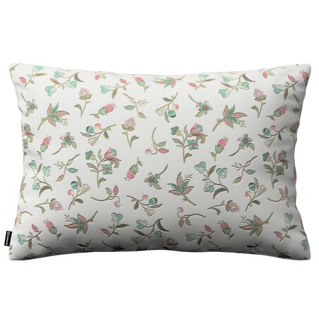 Poszewka Kinga na poduszkę prostokątną 47x28 małe kwiaty na jasnym tle