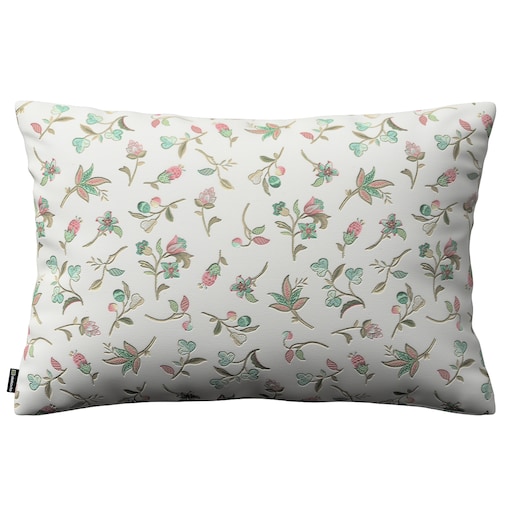 Poszewka Kinga na poduszkę prostokątną 47x28 małe kwiaty na jasnym tle
