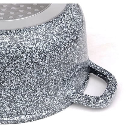 Garnek z powłoką marmurową marmurkowy szary indukcja gaz 10L 28cm KLAUSBERG