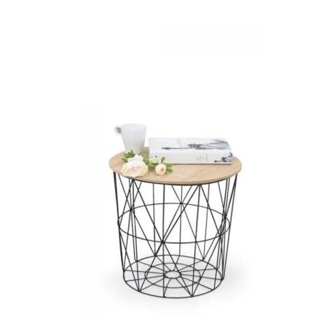 Ława MARIFFA 42x42 naturalna/czarna