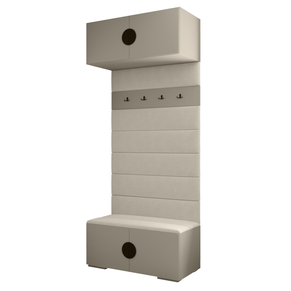 Garderoba do przedpokoju INOVA 4 kaszmir+czarny+manila02