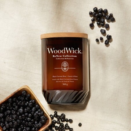 WoodWick świeca duża BLACK CURRANT & ROSE