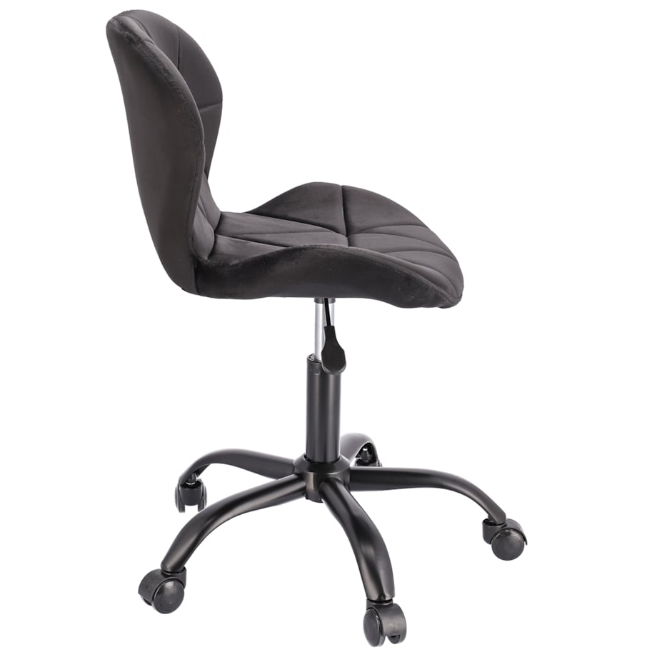 Krzesło biurowe welurowe ENDO czarne