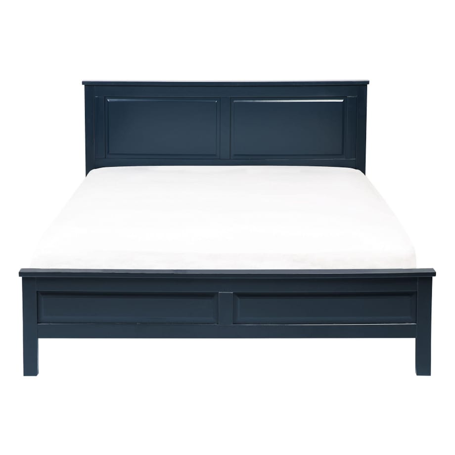 Łóżko drewniane 140 x 200 cm niebieskie OLIVET
