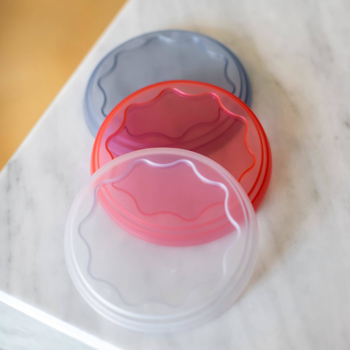 Pokrywka na jogurty FRESH, wielorazowa, 3 sztuki x Ø 10,2 cm, KOZIOL