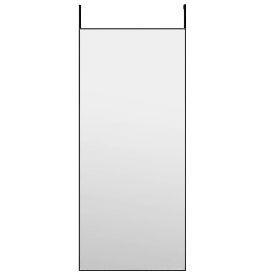 vidaXL Lustro na drzwi, czarne, 40x100 cm, szkło i aluminium