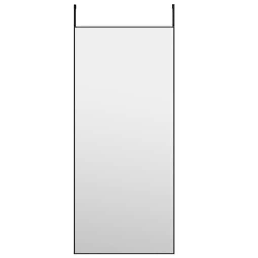 vidaXL Lustro na drzwi, czarne, 40x100 cm, szkło i aluminium