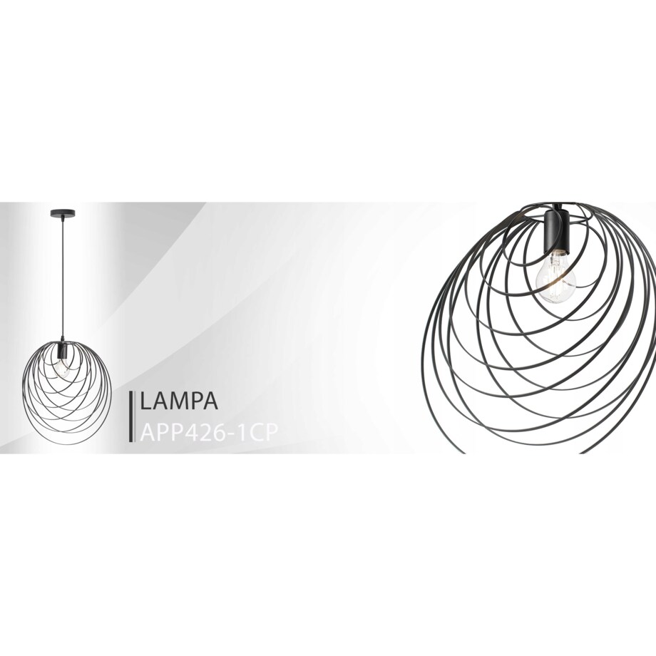 Lampa Wisząca Sufitowa Geometryczna Czarna